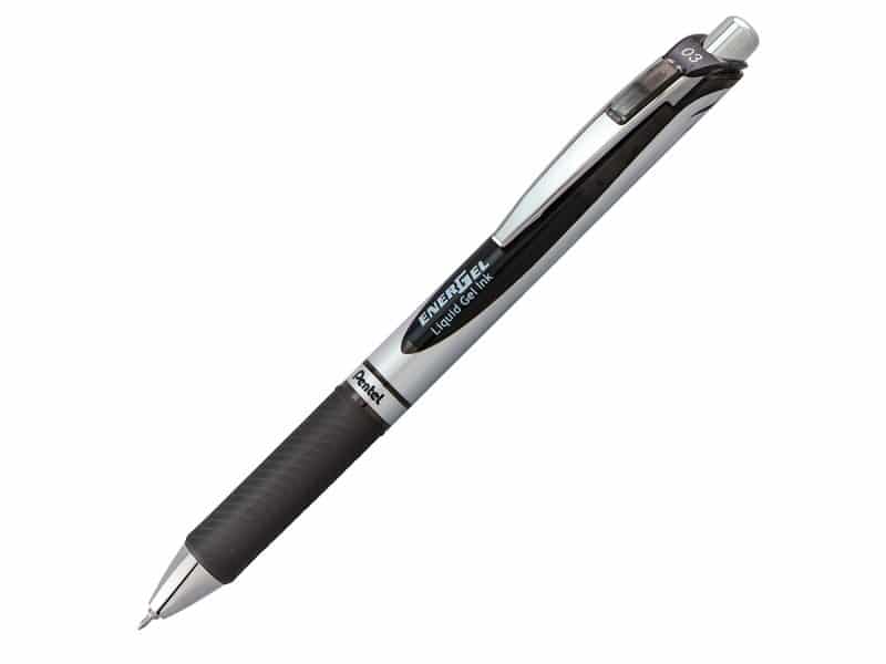 Stylo rétractable Pentel Energel 0.3 - noir