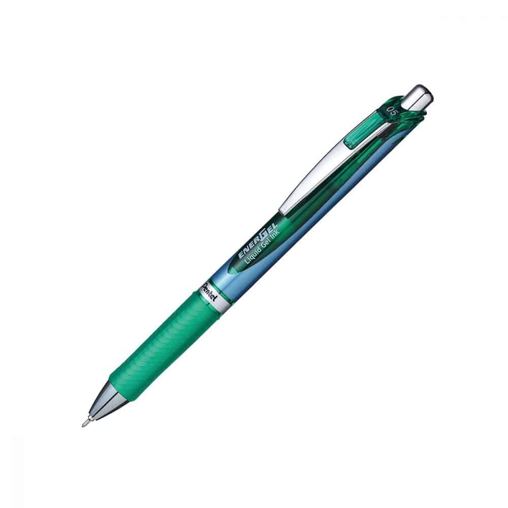 Stylo rétractable Pentel Energel 0.5 aiguille - vert