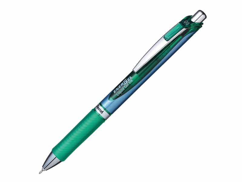 Stylo rétractable Pentel Energel 0.5 aiguille - vert