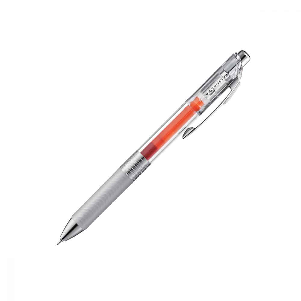 Stylo rétractable Pentel Energel Infree 0.5 aiguille - orang