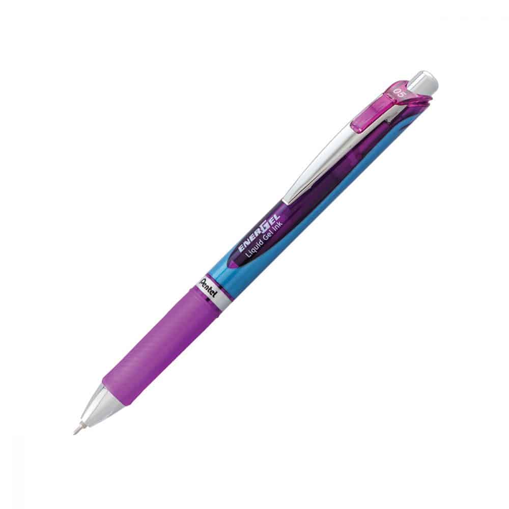 Stylo rétractable Pentel Energel 0.5 aiguille - violet