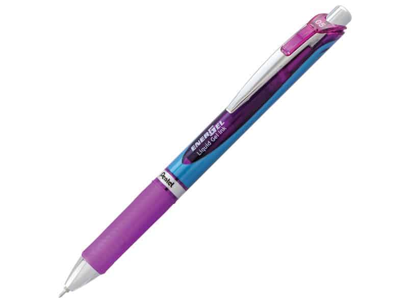 Stylo rétractable Pentel Energel 0.5 aiguille - violet