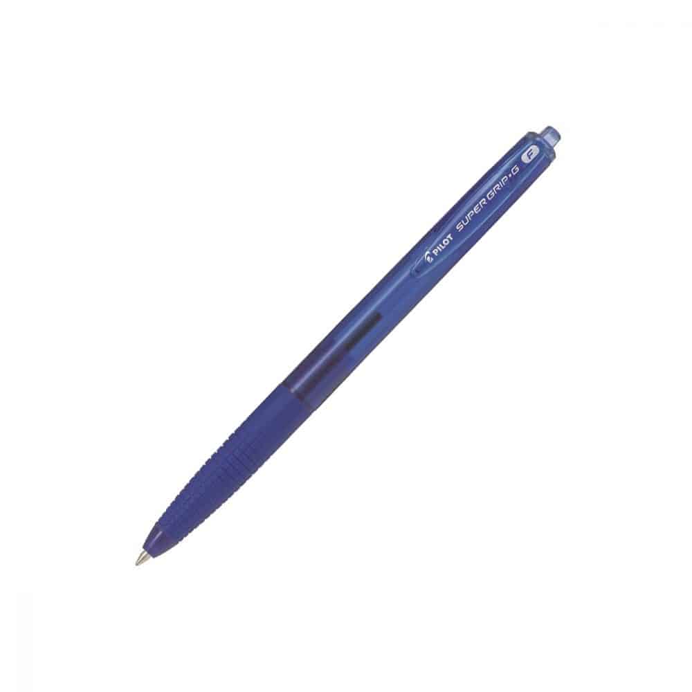Stylo rétractable Pilot Super Grip G fin - bleu
