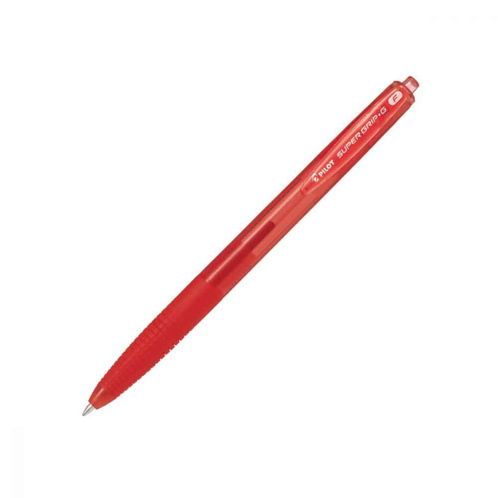 Stylo rétractable Pilot Super Grip G fin - rouge