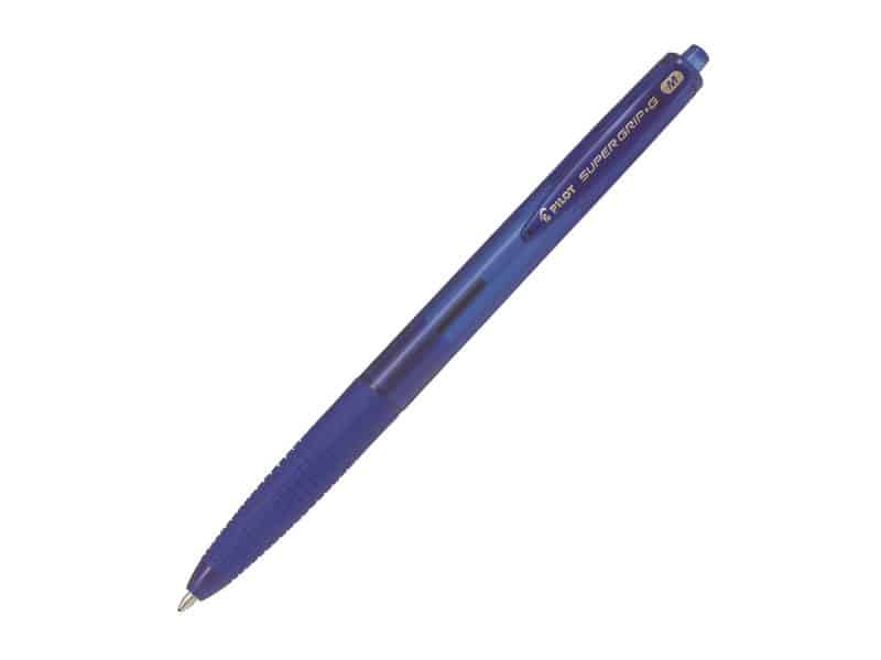 Stylo rétractable Pilot Super Grip G medium - bleu