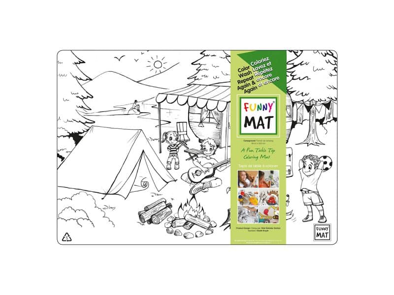 Napperon à colorier - camping