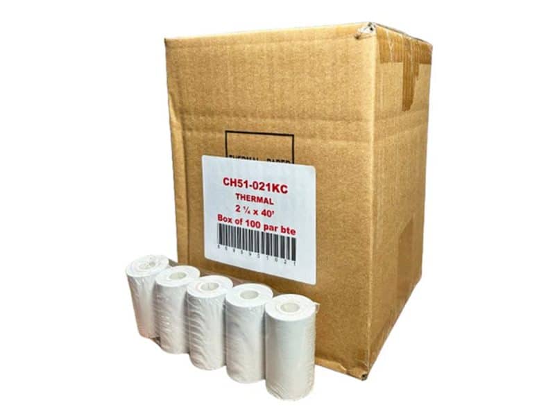 Rouleau thermal 2.25 x 40pi  bte de 100 (439893)