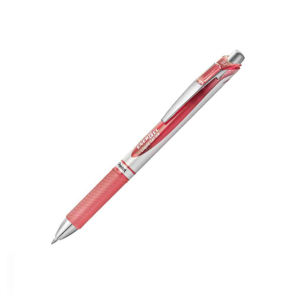 Stylo Pentel Énergel rétractable 0.7 - Corail