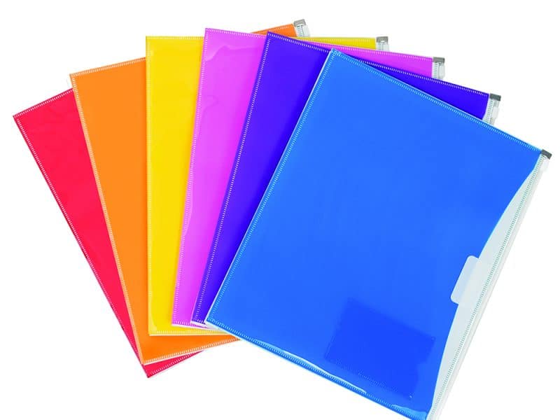 enveloppe plast. fermeture glissière lettre