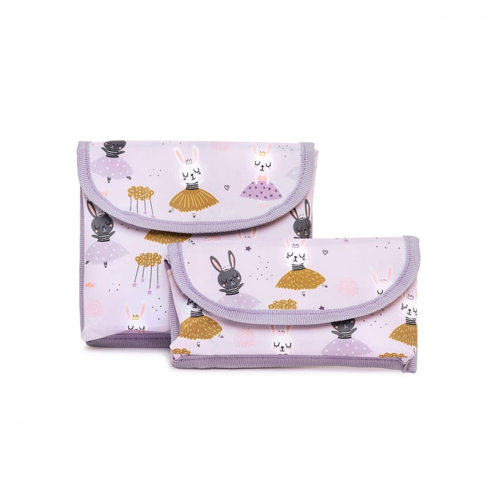 Ensemble 1 pochette à sandwich et 1 à collation - Ballerines