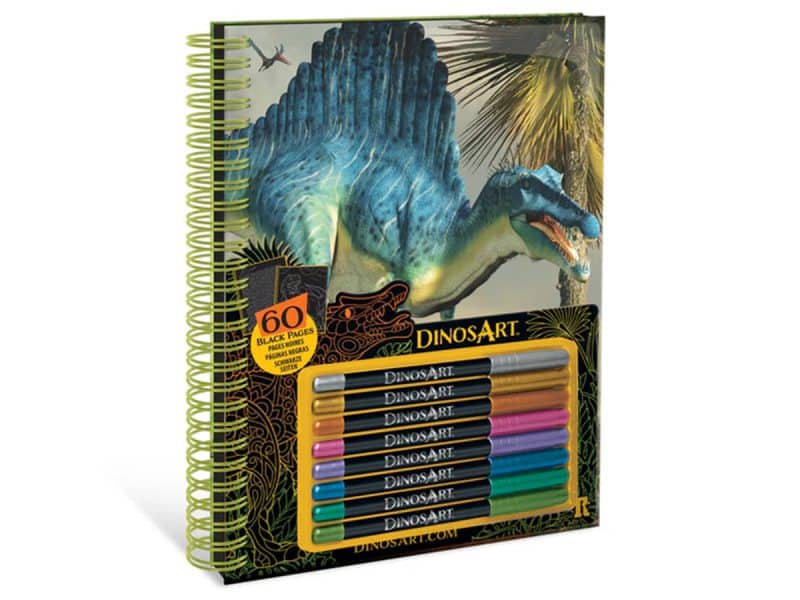 DinosArt - Livre de coloriage à pages noires