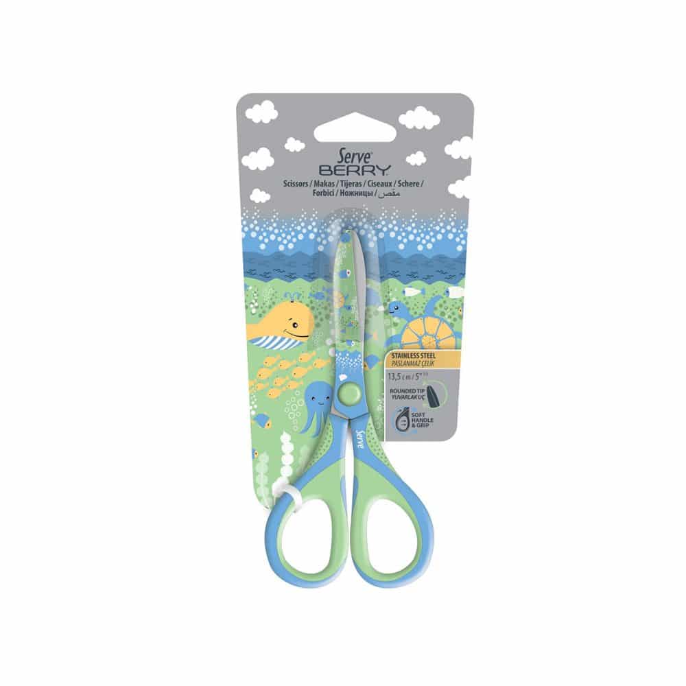 Ciseaux Serve Berry 13.5 cm - Ocean bleu et vert