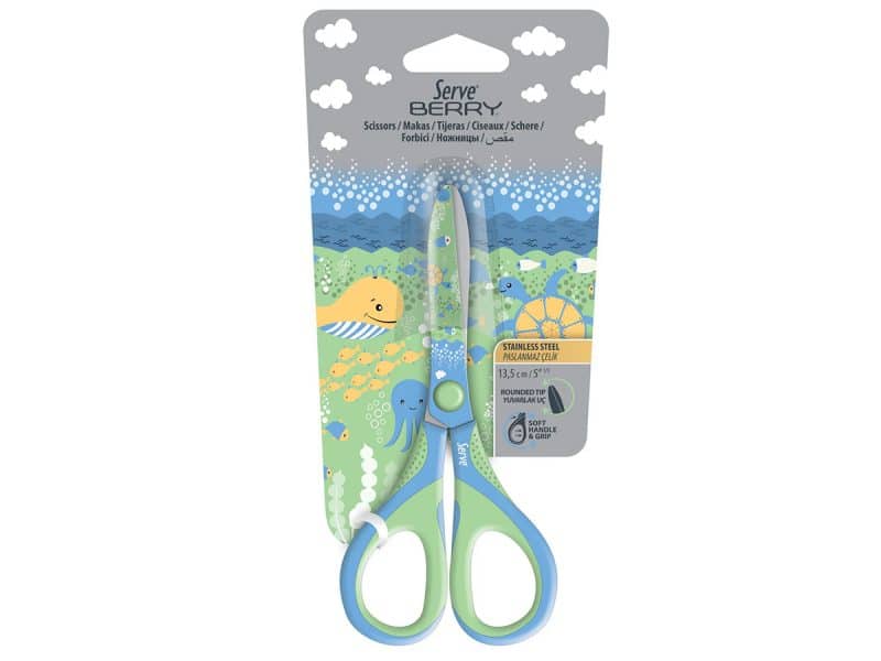Ciseaux Serve Berry 13.5 cm - Ocean bleu et vert