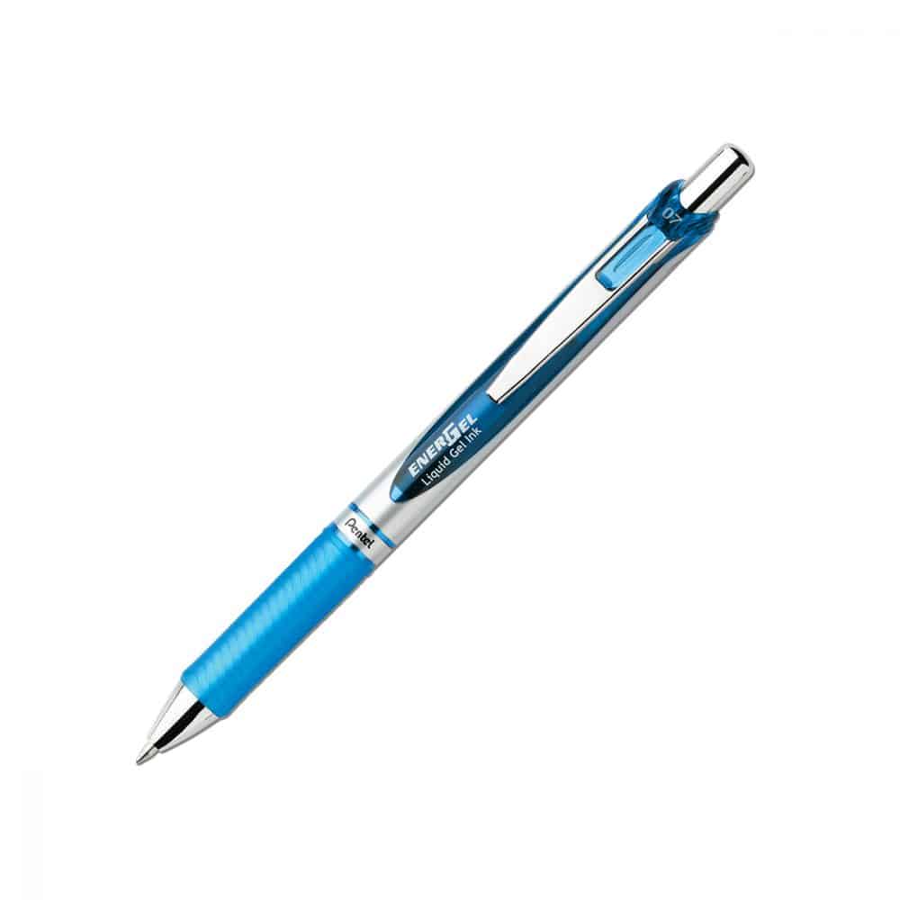 Stylo rétractable Pentel Energel 0.7 - bleu ciel