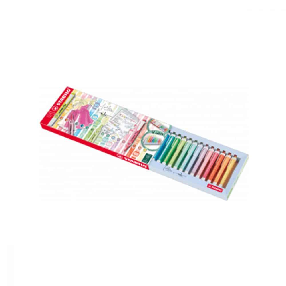 18 surligneurs Stabilo Swing Cool (8 fluos et 10 pastels)