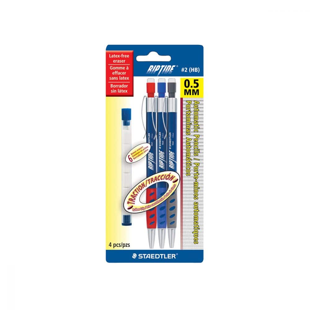 Paquet de 3 porte-mines et effaces Staedtler Riptide 0.5
