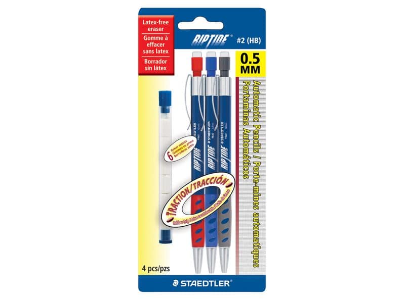 Paquet de 3 porte-mines et effaces Staedtler Riptide 0.5