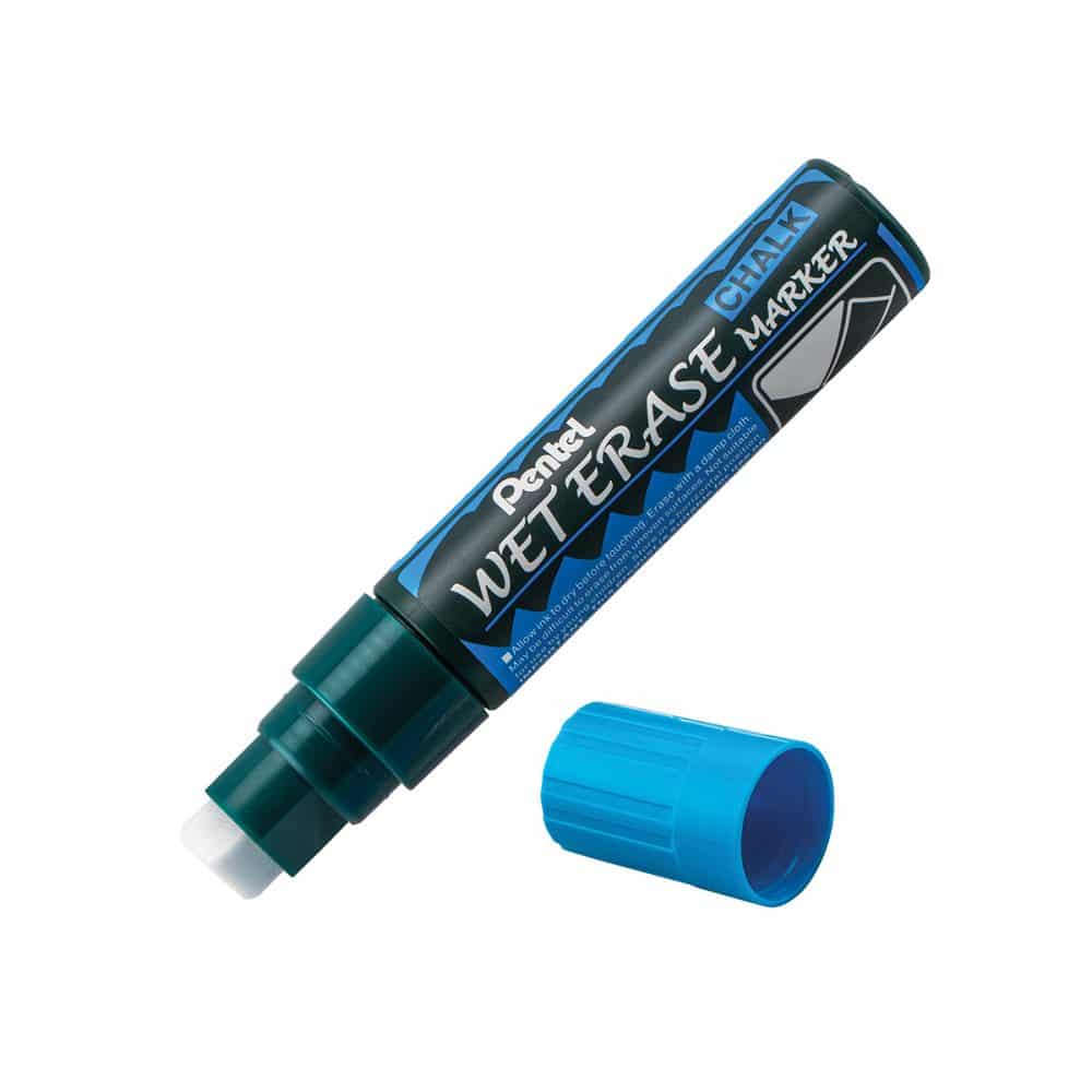 pentel wet erase chalk marker bleu