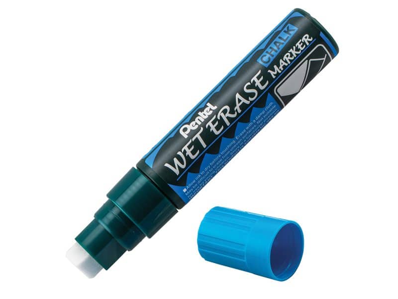 pentel wet erase chalk marker bleu