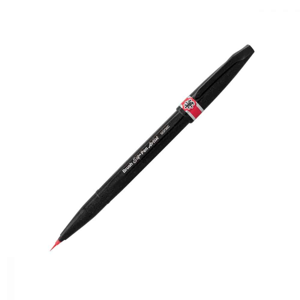 Pentel Sign pen brush - rouge