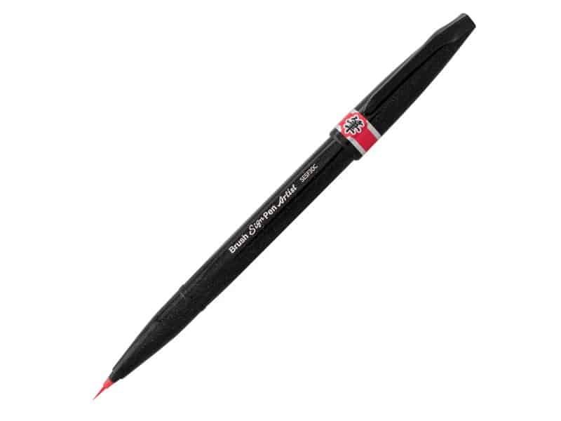 Pentel Sign pen brush - rouge