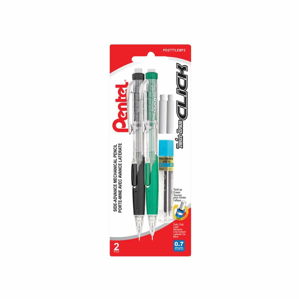 Ensemble de 2 porte-mines Pentel TwistErase Click 0.7