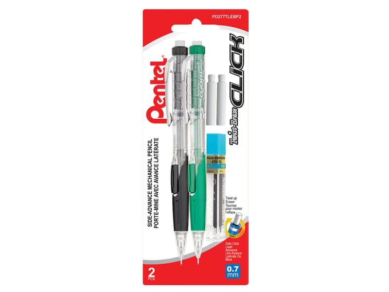Ensemble de 2 porte-mines Pentel TwistErase Click 0.7