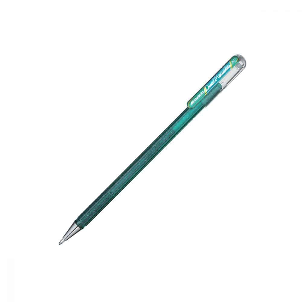 Stylo Pentel Dual Metallic - vert/bleu