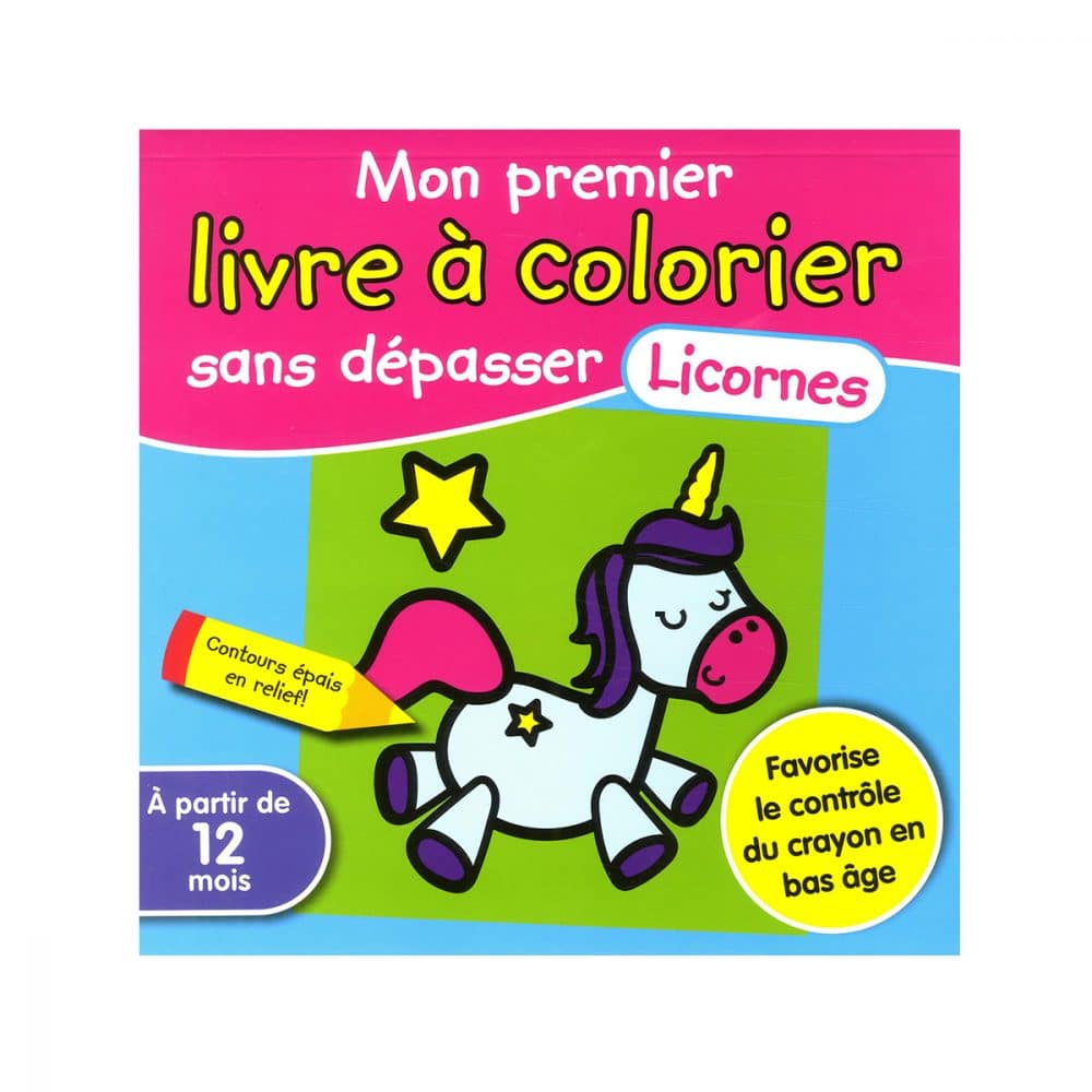 Mon premier livre à colorier sans dépasser licornes