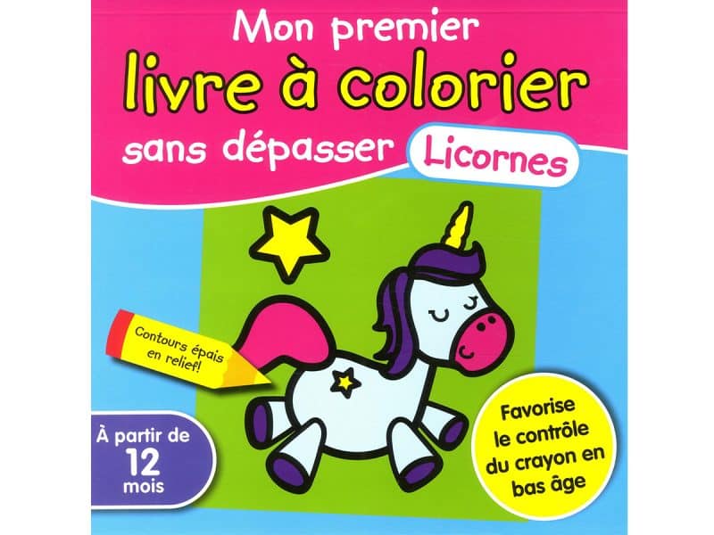 Mon premier livre à colorier sans dépasser licornes