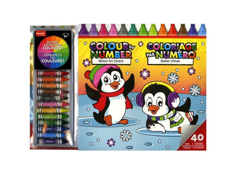 coloriage par numéros Atelier d'hiver