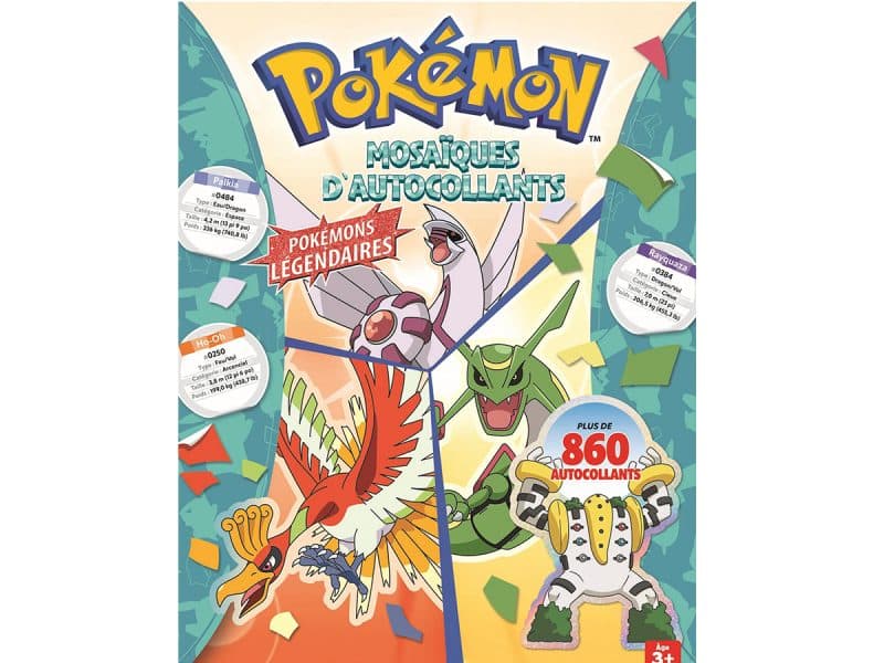 Pokemon mosaïques autocollants légendaires