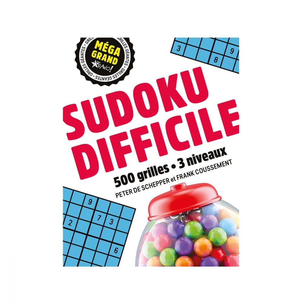 Sudoku difficile 500 grilles 3 niveaux