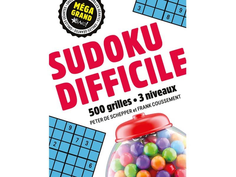 Sudoku difficile 500 grilles 3 niveaux