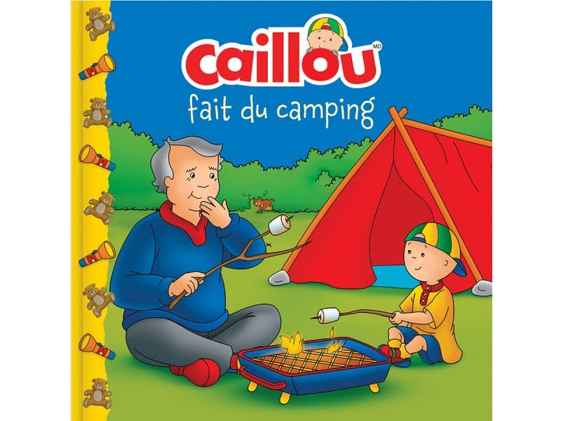 Caillou fait du camping