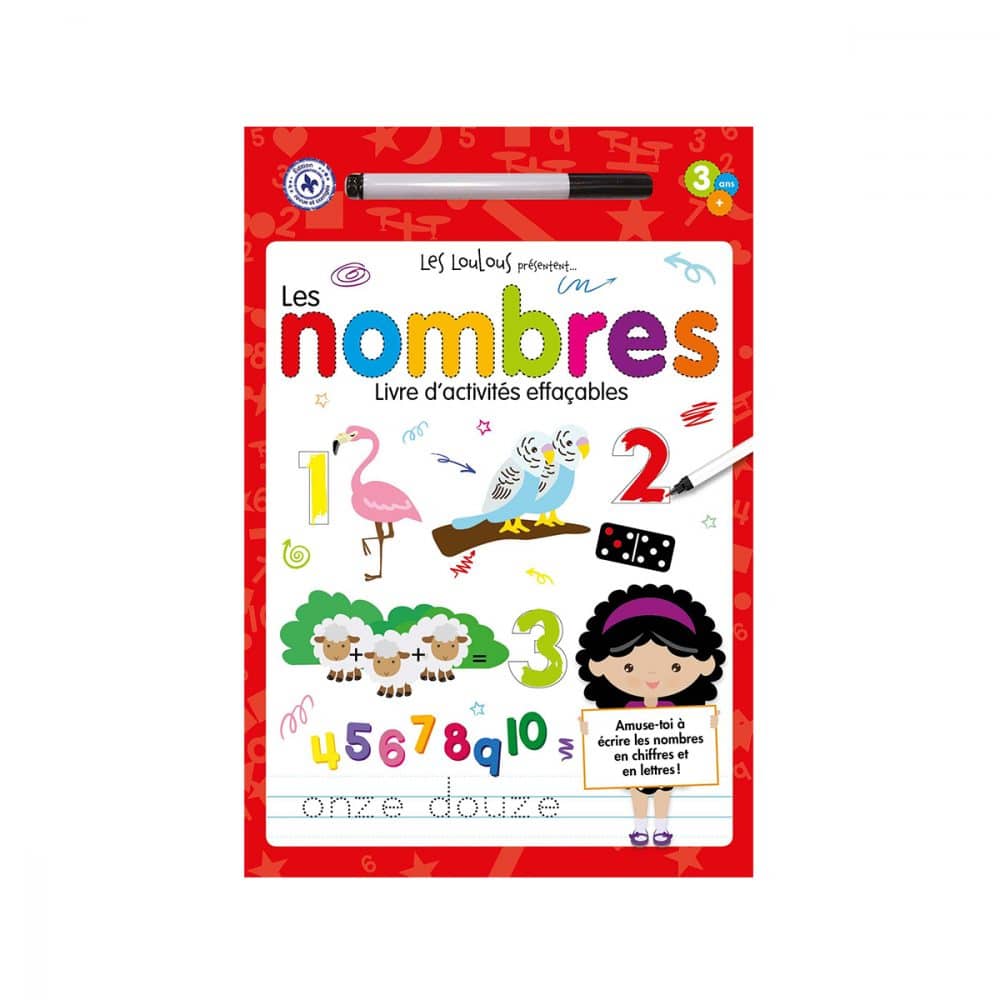 Livre d'activités effaçables Les nombres