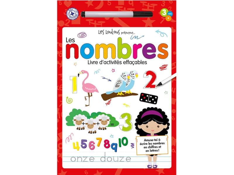 Livre d'activités effaçables Les nombres