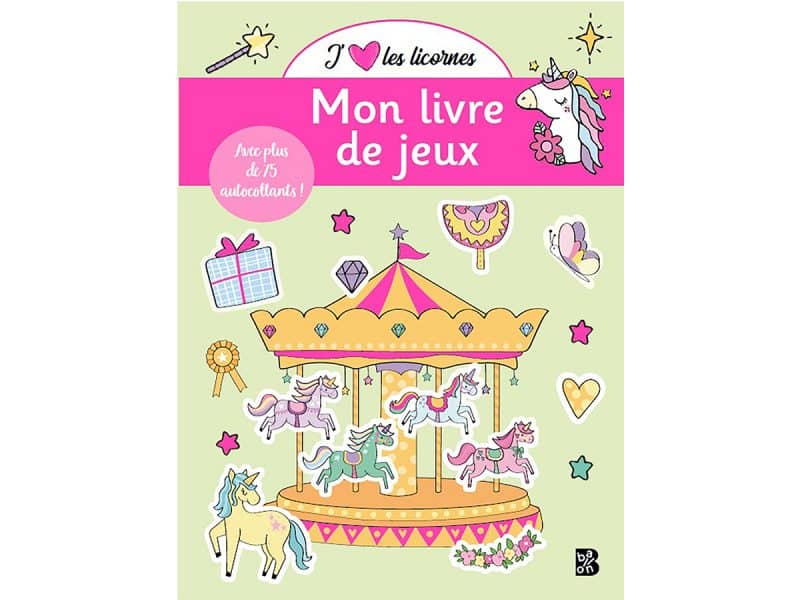 J'aime les licornes Mon livre de jeux