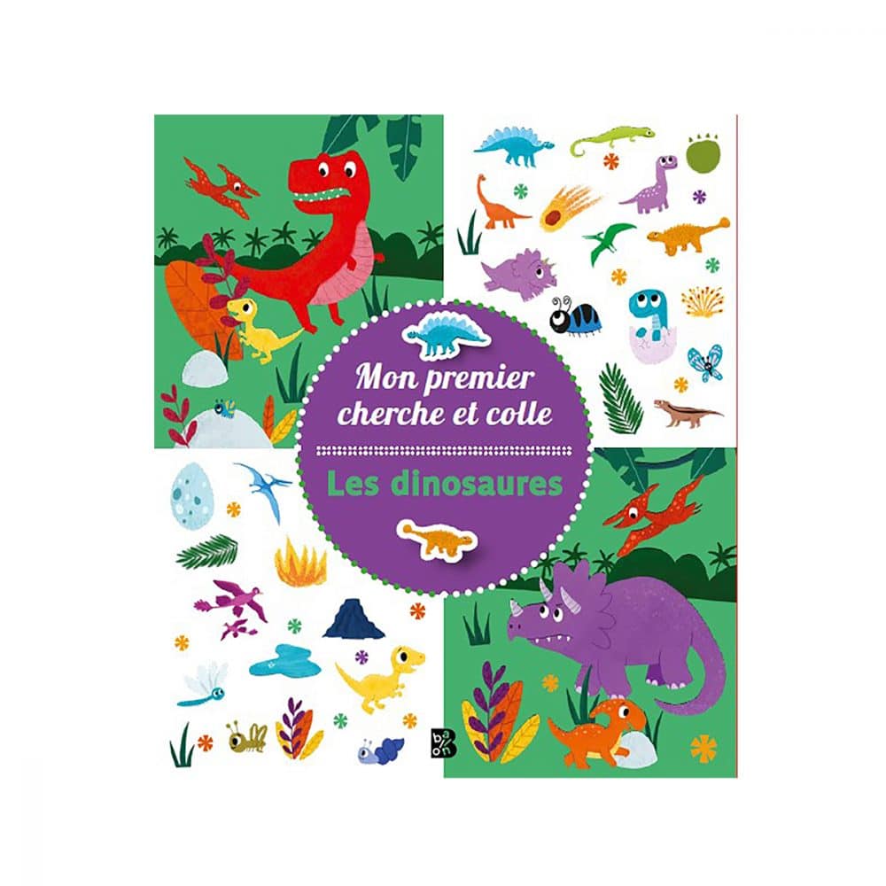 Mon premier cherche et colle dinosaures