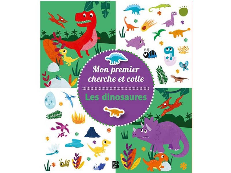 Mon premier cherche et colle dinosaures