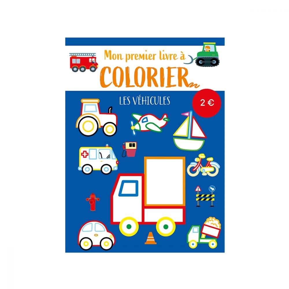 Véhicules Mon premier livre à colorier