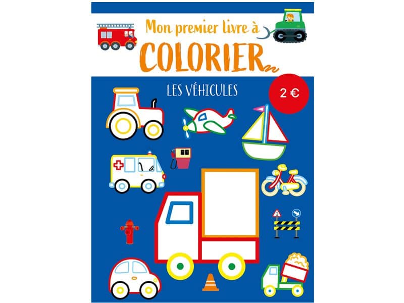 Véhicules Mon premier livre à colorier