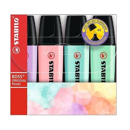 4 surligneurs Stabilo Boss Pastel #1