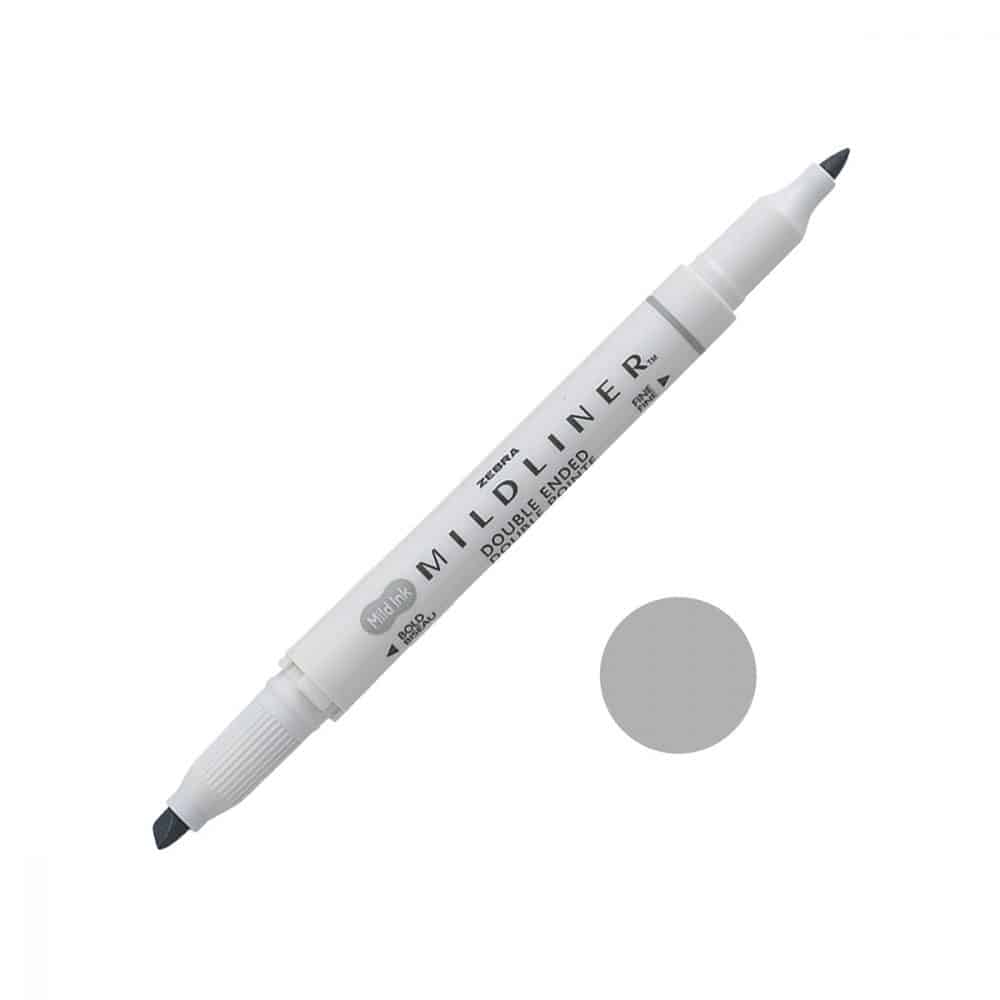 Surligneur double pointes Zebra Midliner - gris
