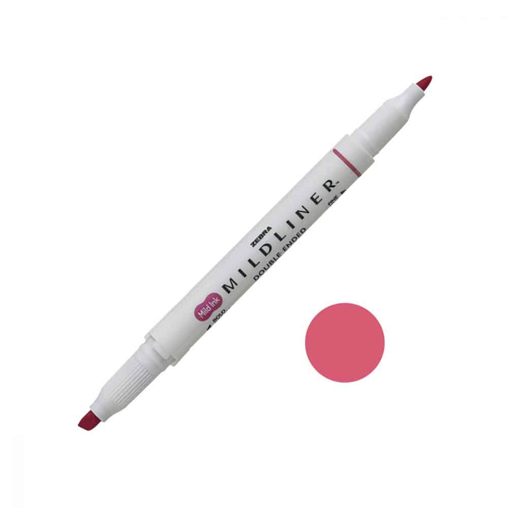 Surligneur double pointes Zebra Midliner - saumon