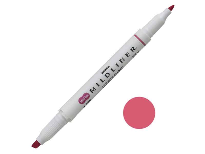 Surligneur double pointes Zebra Midliner - saumon