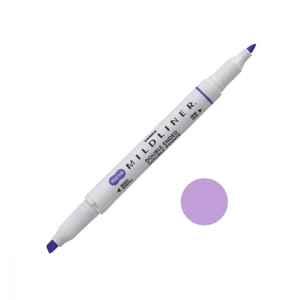 Surligneur double pointes Zebra Midliner - lilas
