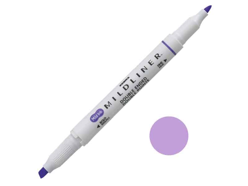 Surligneur double pointes Zebra Midliner - lilas
