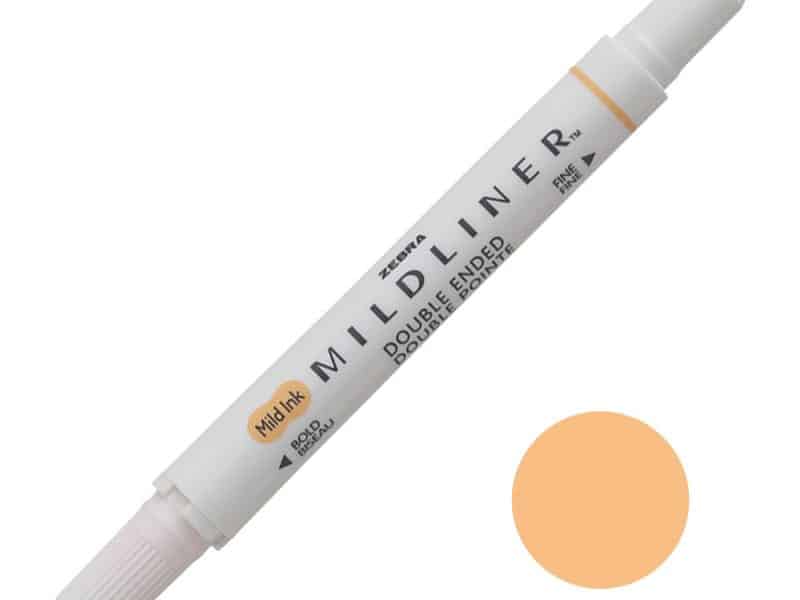 Surligneur double pointes Zebra Midliner - orange pâle