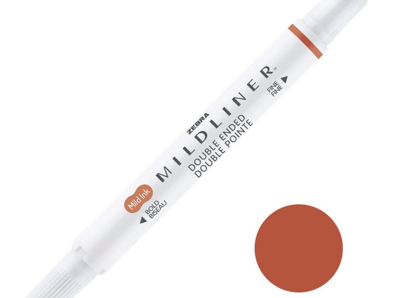 Surligneur double pointes Zebra Midliner - brun